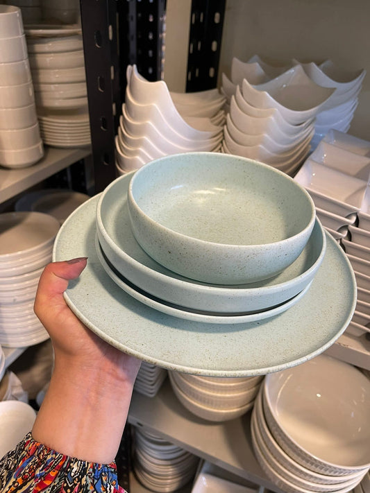 Baby blue- porcelain dinner set